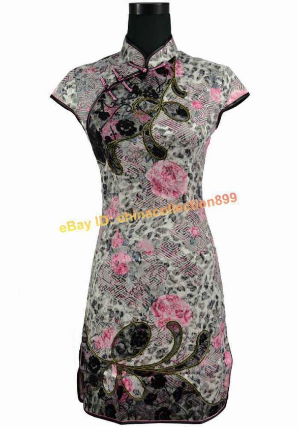 Chinese Women Girl Mini Cheongsam Evening Dress/Qipao  