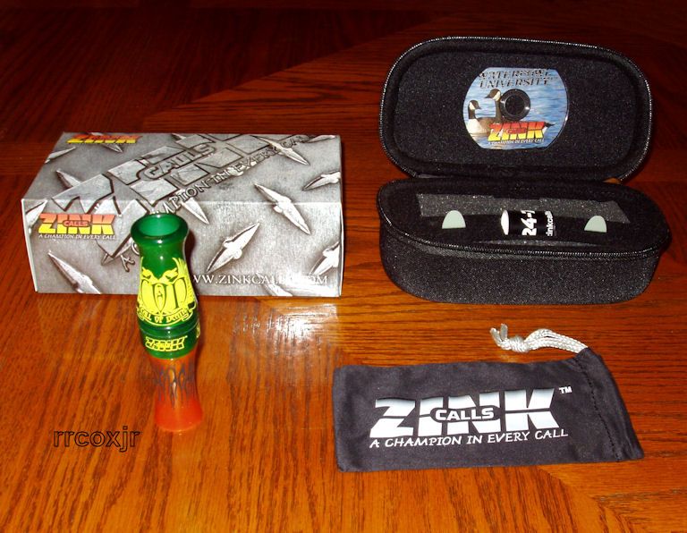 ZINK COD GOOSE CALL+CASE+BAND+DVD+REEDS GREEN&ORANGE  