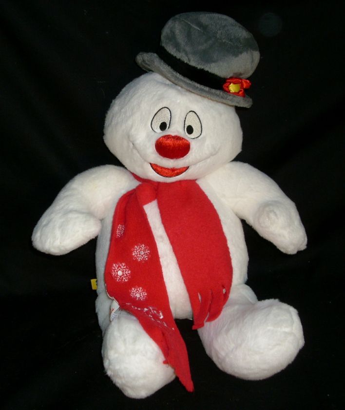 CHRISTMAS STUFFED ANIMAL PLUSH BUILD A BEAR FROSTY THE SNOWMAN LIGHTS 