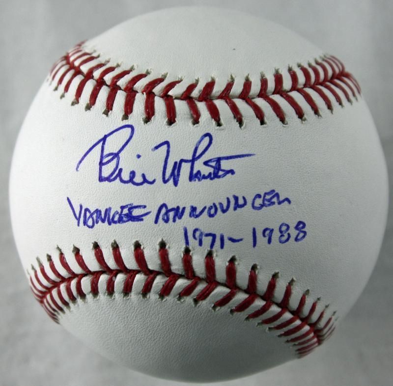   ANNOUNCER 1971 1988 SIGNED AUTHENTIC OML BASEBALL JSA #G03572  