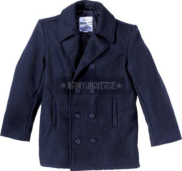 Military US Navy Type Wool Winter Peacoat  