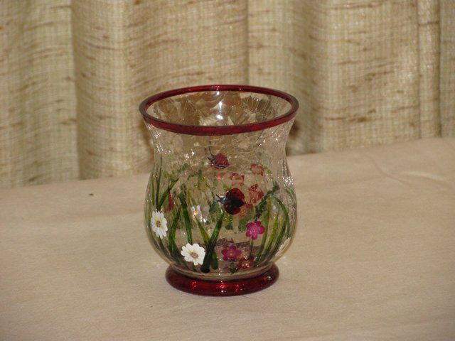 YANKEE CANDLE CRACKLE LADYBUG VOTIVE HOLDER  