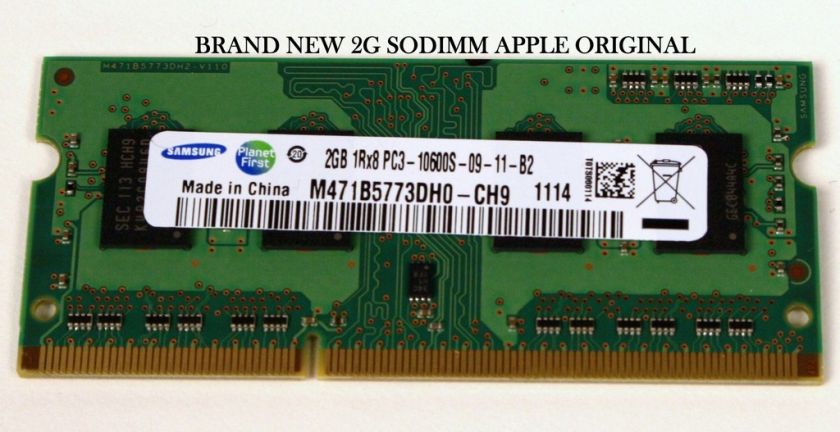 Apple Samsung 2GB DDR3 PC3 10600S SODIMM RAM SALE  