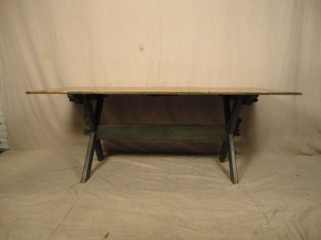 Primitive Style Solid Pine Farm Table (02204).  