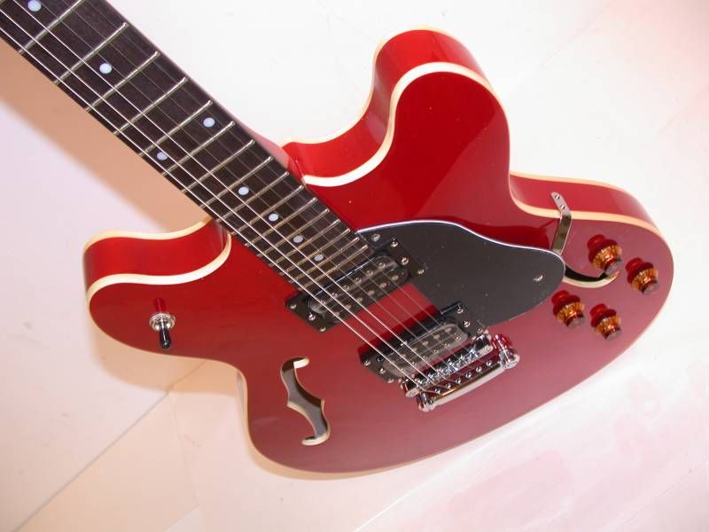 Oscar Schmidt Delta Blues Semi Hollow Guitar, Cherry  