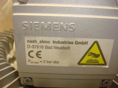 SIEMENS G 200 HIGH VOLUME SINGLE BLOWER VACUUM PUMP  