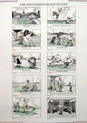 Gentleman’s Rules Of Golf Humorous Print & Free Print  