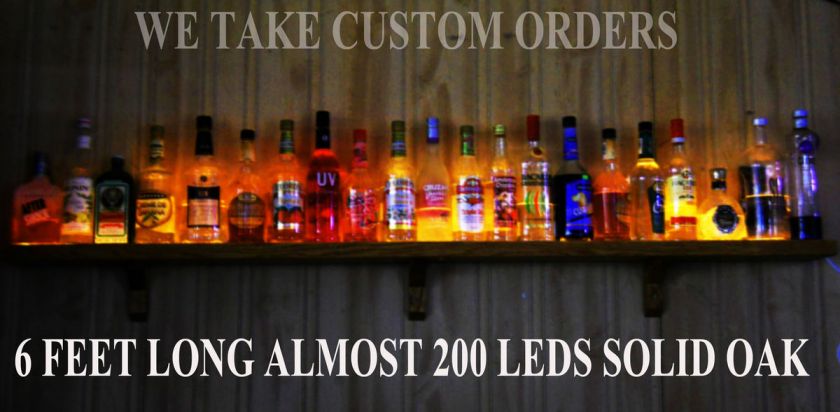   LIGHTED TOP SHELF LIQUOR OR FINE GLASSWARE DISPLAY 196 L.E.D.S  