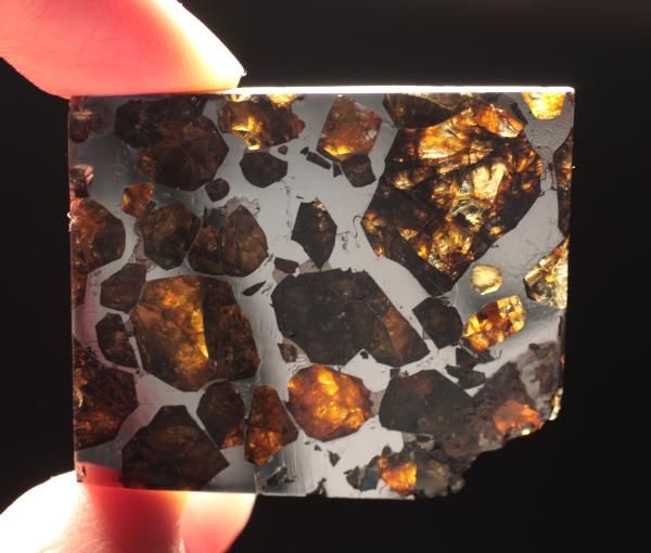 GEM LIKE OLIVINE BRAHIN METEORITE PALLASITE ETCHED SLC  