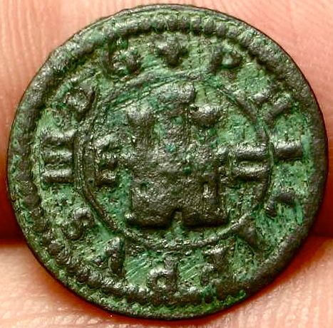   YEAR OLD SPANISH COIN 1607 PIRATE TREASURE 2 MARAVEDIS COB  