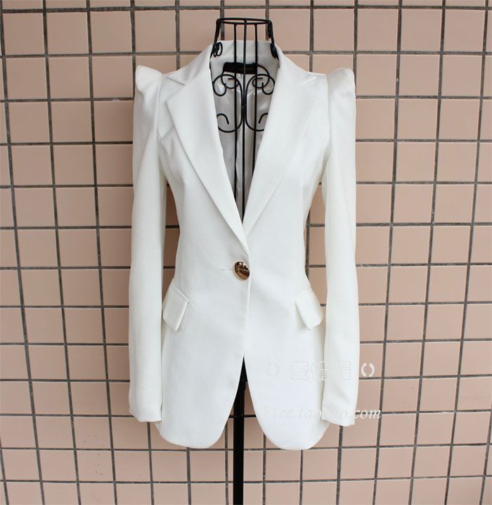 Women Slim OL Jacket Twill Suiting Overcoat Outerwear Suit Blazer 