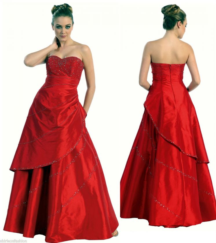 Long Strapless Formal Evening Prom Dress Gown plus sizes available XS 