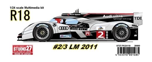 AUDI R18 #2 #3 LM 2011(STUDIO27 1/24 kit)  