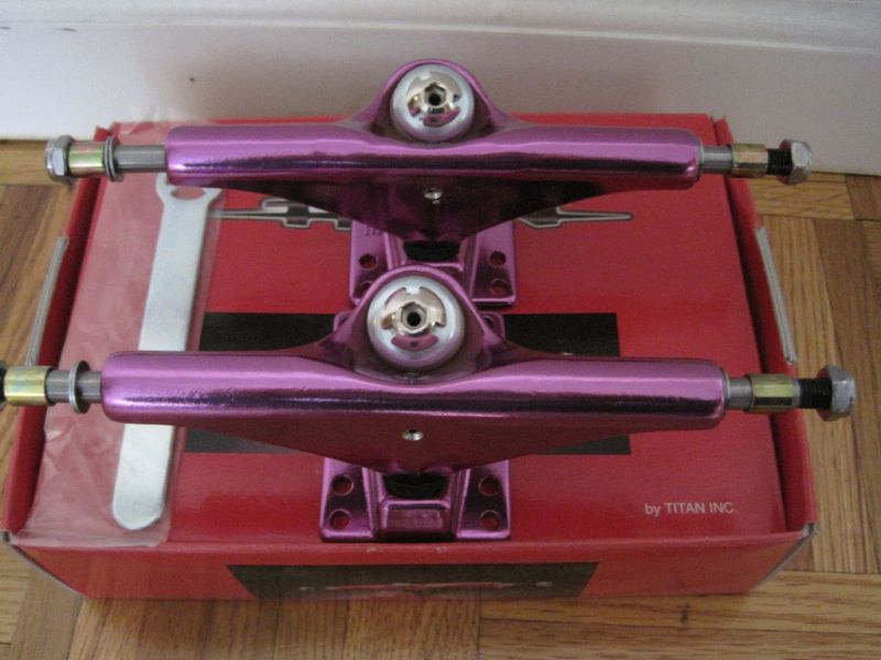 TITAN TI LITE PURPLE LONGBOARD TRUCKS (NEW)  