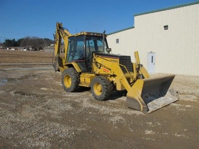   CATERPILLAR 446D 4X4 TRACTOR LOADER BACKHOE WITH EROPS, NICE  