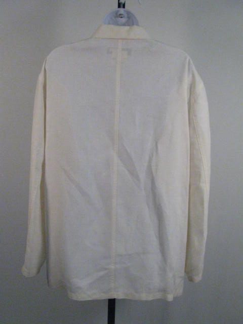 COLORSYSTEM White Linen Button Down Shirt Top Jacket M  