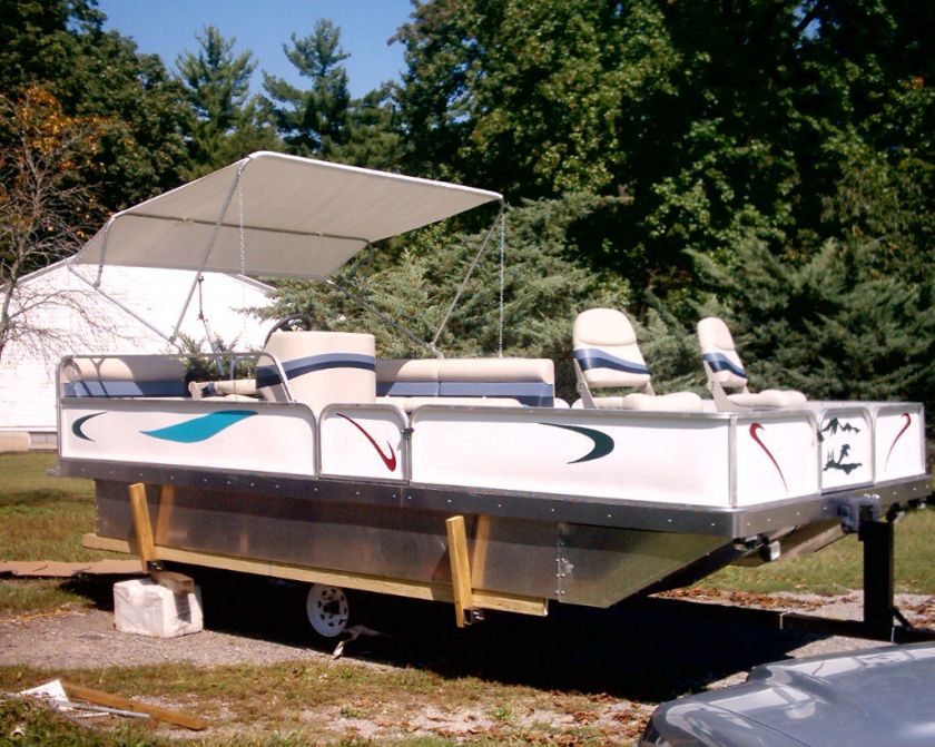 new 8 x 12 pontoon boat , with seats  