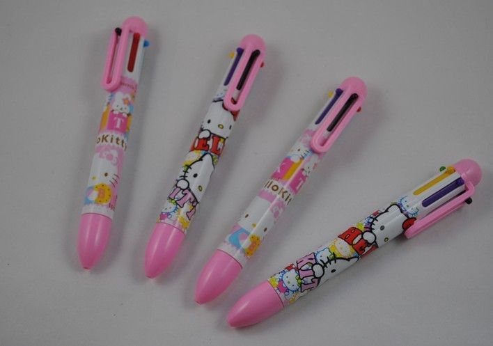 Hello Kitty multi color ball point pen 6 colors (pink)  