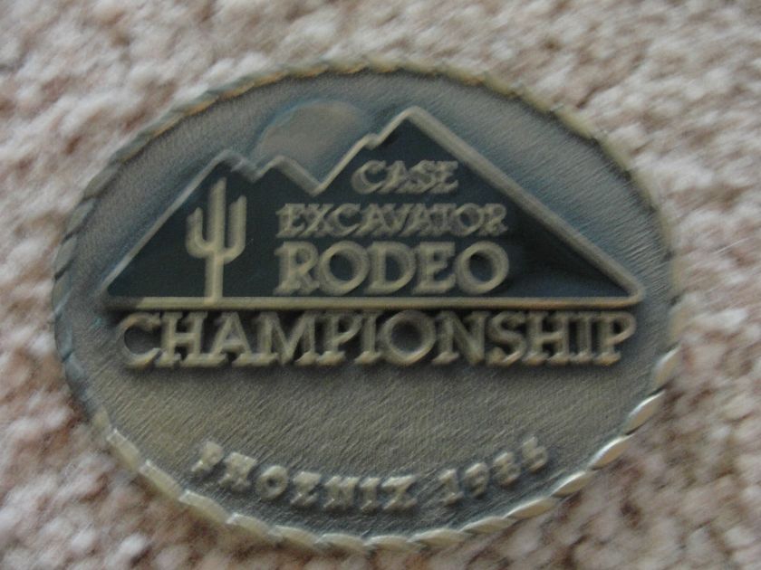 CASE EXCAVATOR RODEO CHAMPIONSHIP,PHOENIX 1986,BUCKLE  