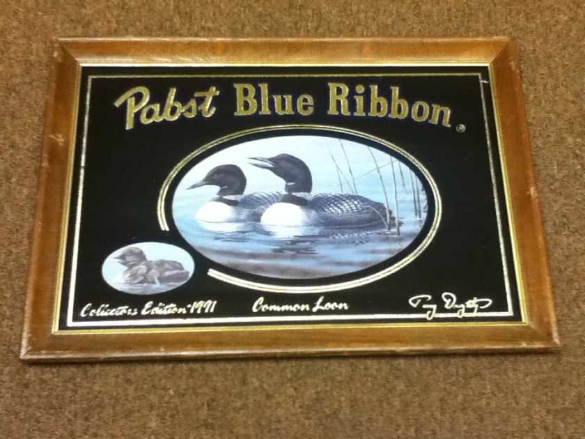 C7 PABST BEER SIGN MIRROR COMMON LOON COLLECTIBLE EDITION VINTAGE 