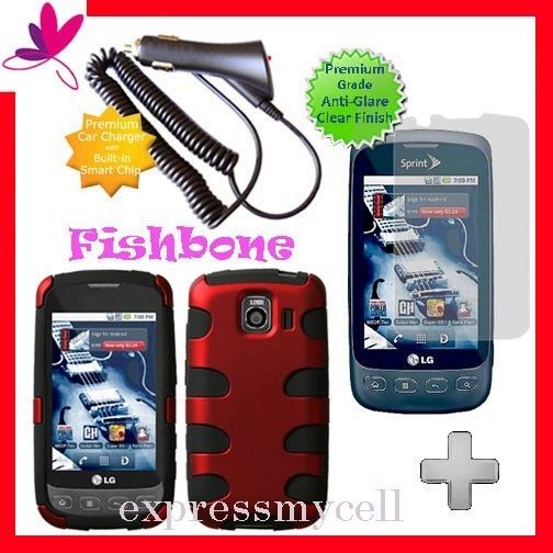 Charger + Screen +2P Case Cover Virgin LG OPTIMUS V U S  