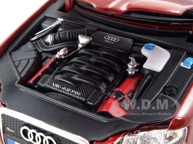 AUDI RS4 CONVERTIBLE RED 118 DIECAST MODEL CAR  