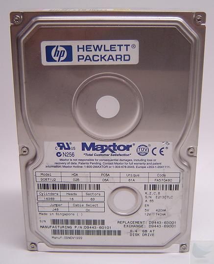 Maxtor 90871U2 FA570480 8.4GB IDE Hard Drive  