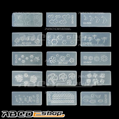 New 3D Acrylic Mold for Nail Art DIY Decoration Design  