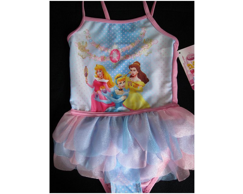   Toddler Disney Princesses Tutu One Piece Ballerina Swimsuits Sz 2T 5T