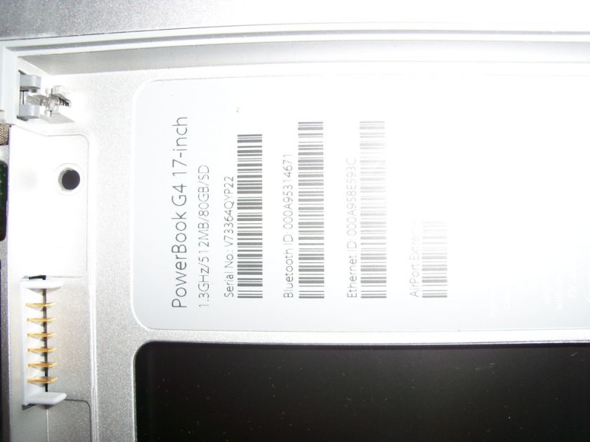 17in Apple Powerbook Laptop Computer  