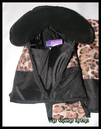 Dog Jacket Fleece Collar LEOPARD PRINT Size XLarge  