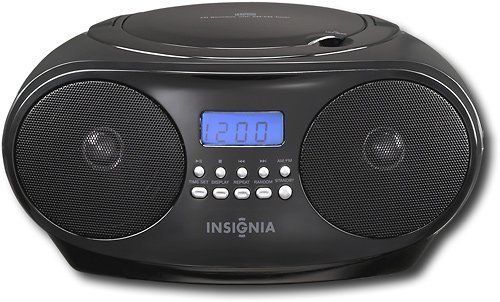 Insignia Portable Digital AM/FM Cd Player BoomBox AUX Black  