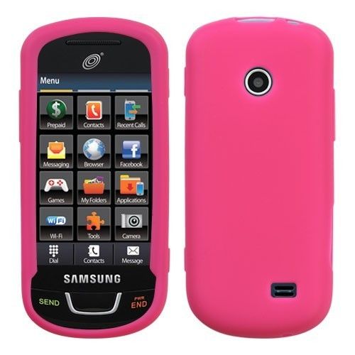 Hot Pink SILICONE Rubber Gel Skin Case Cover for Straight Talk Samsung 