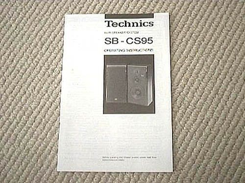 Technics SB CS95 speaker owners manual  