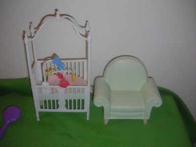 Barbie Krissy Nursery Crib Changing Table Bouncer Doll Accessories Lot 