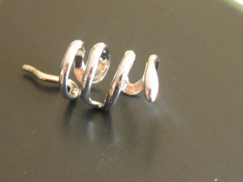   925 Silver Snake Cartilage Ear Cuff Wrap Clip Earring free ship  