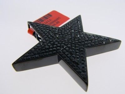 CT BLACK ON BLACK DIAMOND STAR SLIDE PVD PENDANT  