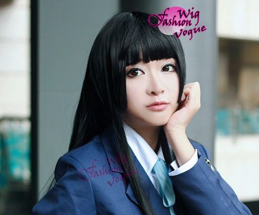 Hell Girl Jigoku Shojo Enma Ai Long Black Cosplay Wig  