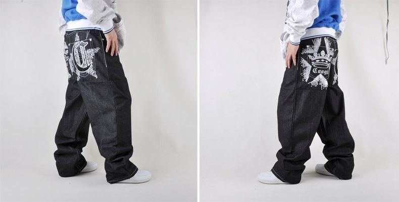 ClotheSpace Mens HipHop Embroidery Jeans Style HP02 W34  