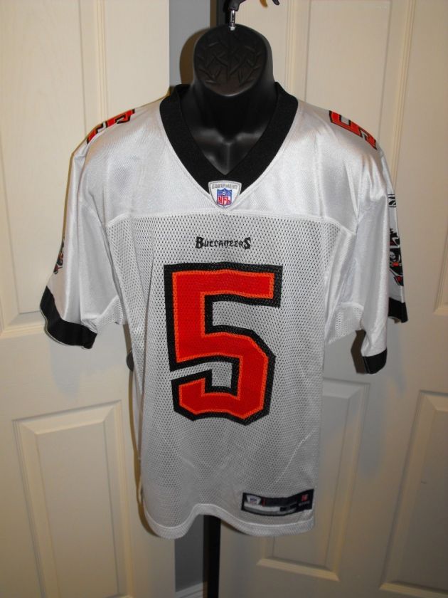   Reebok Josh Freeman #5 White Tampa Bay Buccaneers LARGE L Jersey 4QY