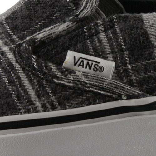 VANS SLIP ON WOOL PLAID MENS US SIZE 3.5, WOMENS 5  