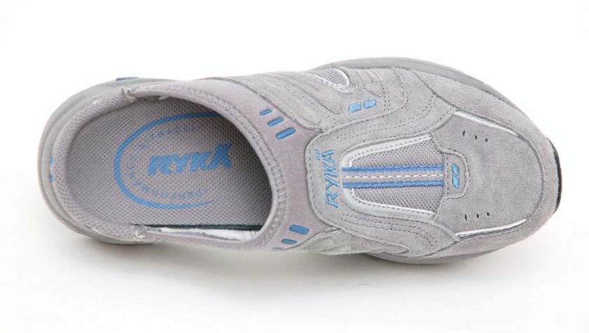 NEW RYKA RTC WOMENS WALK MULE CLOG ~GRAY/BLUE 6 / 37  