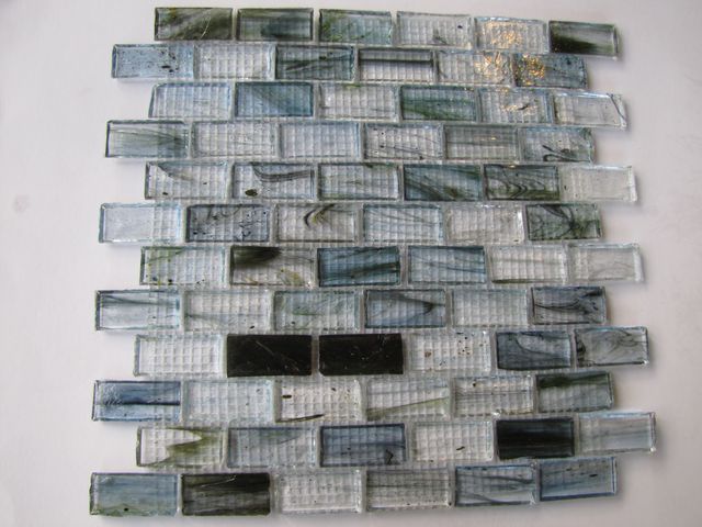 FINE GLASS Mosaic Tile on Mesh kitchen, bathroom walls  