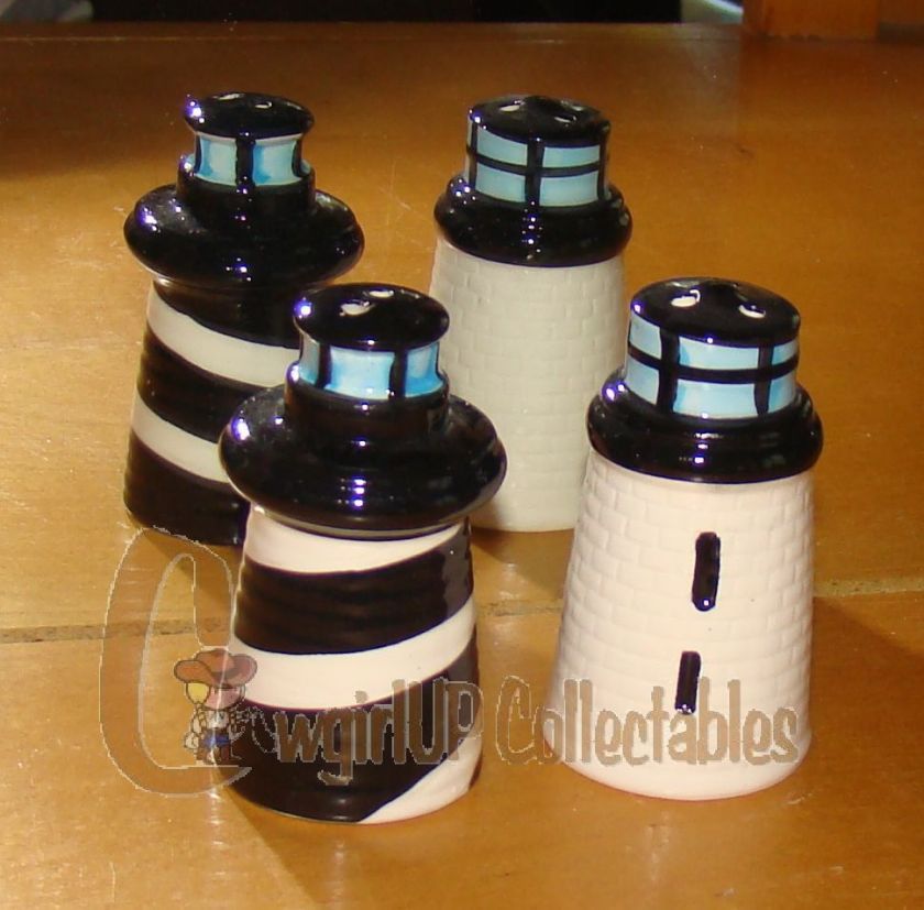 61592   3 LIGHTHOUSE Salt & Pepper Shakers  