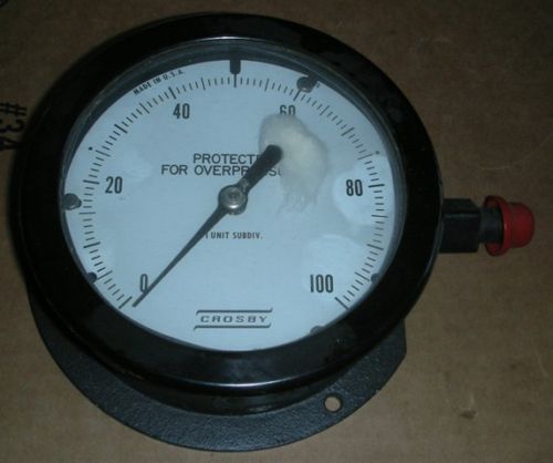 Crosby Pressure Gage 0 100 PSI 4 1/2 AIO P 1085 NOS  