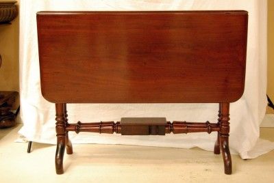 English mahogany narrow drop leaf table, circa 1920s  