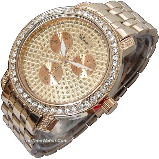 Real Bling Rhinestones Hip Hop Geneva Men Watch GM24AC  