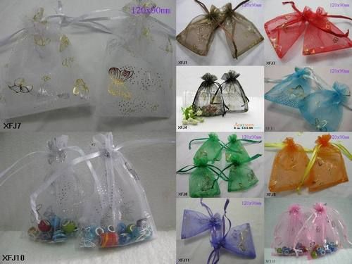 15 type Charm Assorted Organza Wedding Favor Gift Bags 12x9cm  