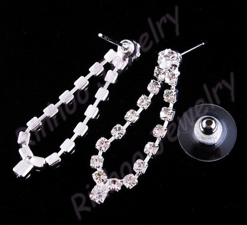 material rhinestone amount 1set neck length 36 8cm earring length 36mm 