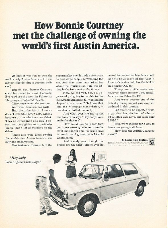 1969 Austin America Vintage Advertisement Ad P28  